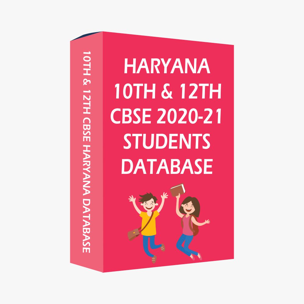 Haryana 10th & 12th STD CBSE 2020-21 Students Database