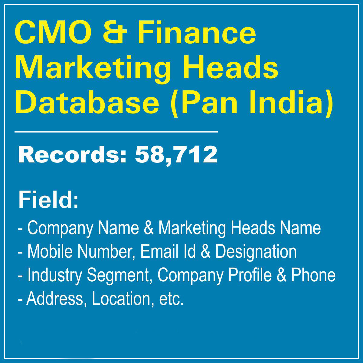 Marketing Heads Database