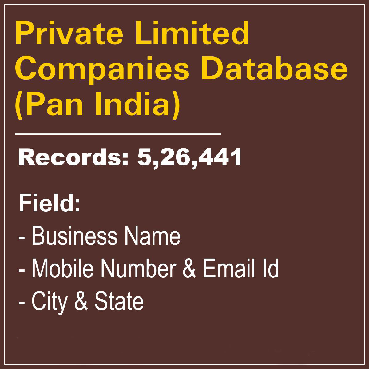 Private Limited Companies Database