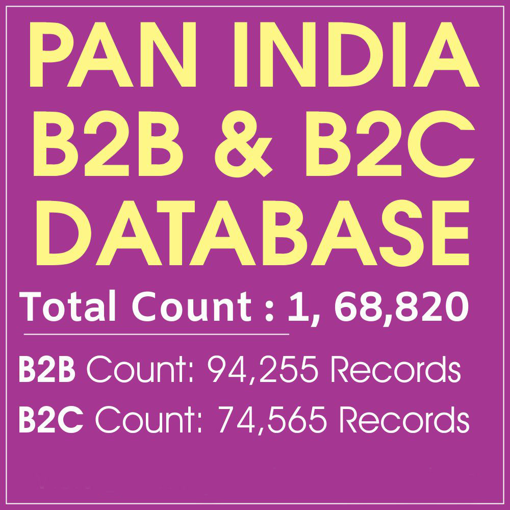 PAN INDIA B2B AND B2C DATABASE