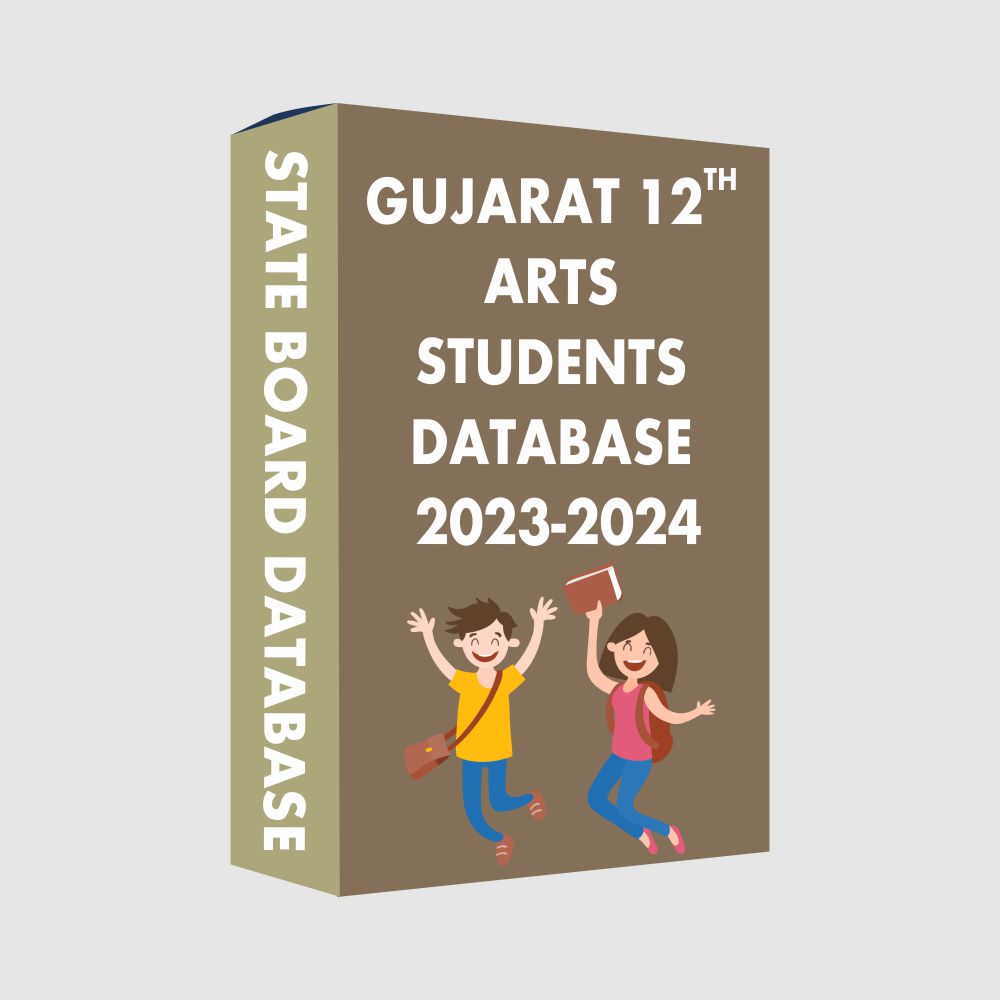 Gujarat 12th Std Arts State Board 2023-2024 Students Database