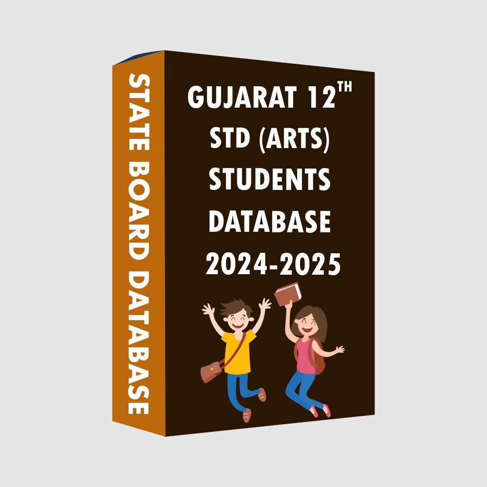 Gujarat 12th Std (Arts) State Board 2024-2025 Students Database